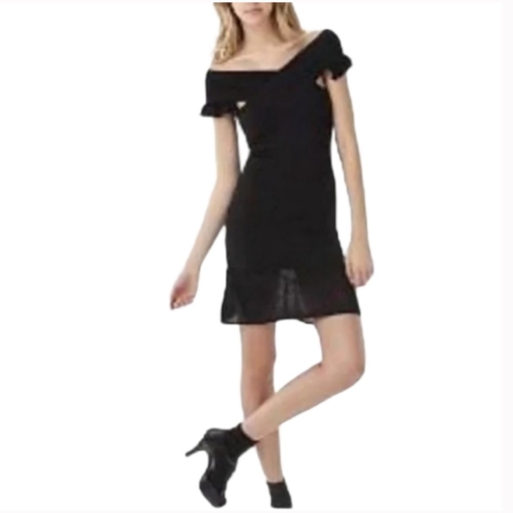 Zac Posen for Target black knit off shoulder dress with metallic thread size XL